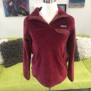 Red/Burgundy Fleece Patagonia Size Medium